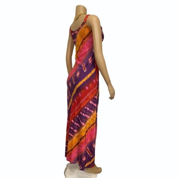 Vintage Hilo Hattie Original Maxi Dress Hawaiian l Orange Aloha Sunset S… - Picture 6 of 12